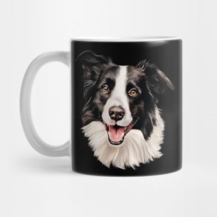 Border Collie Watercolor Portrait Mug